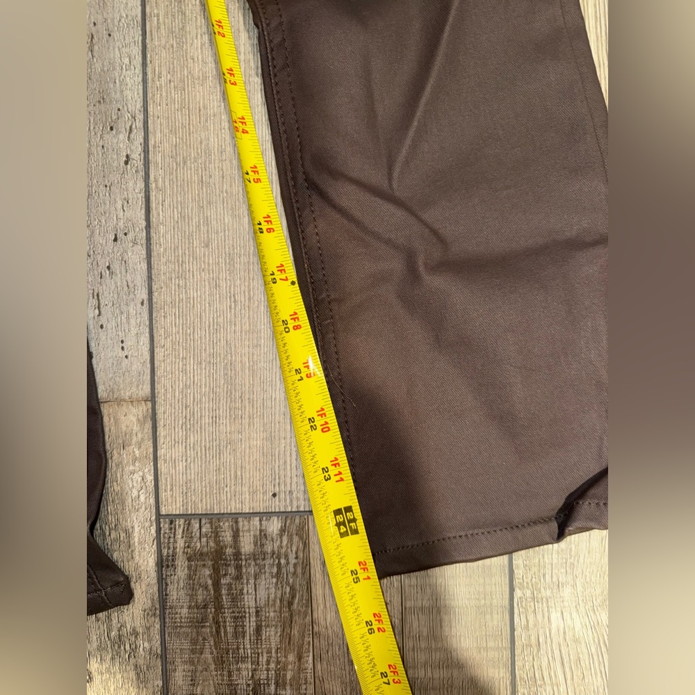 Tractr Brown Coated Jeans NWT Size 25 - Picture 9 of 9
